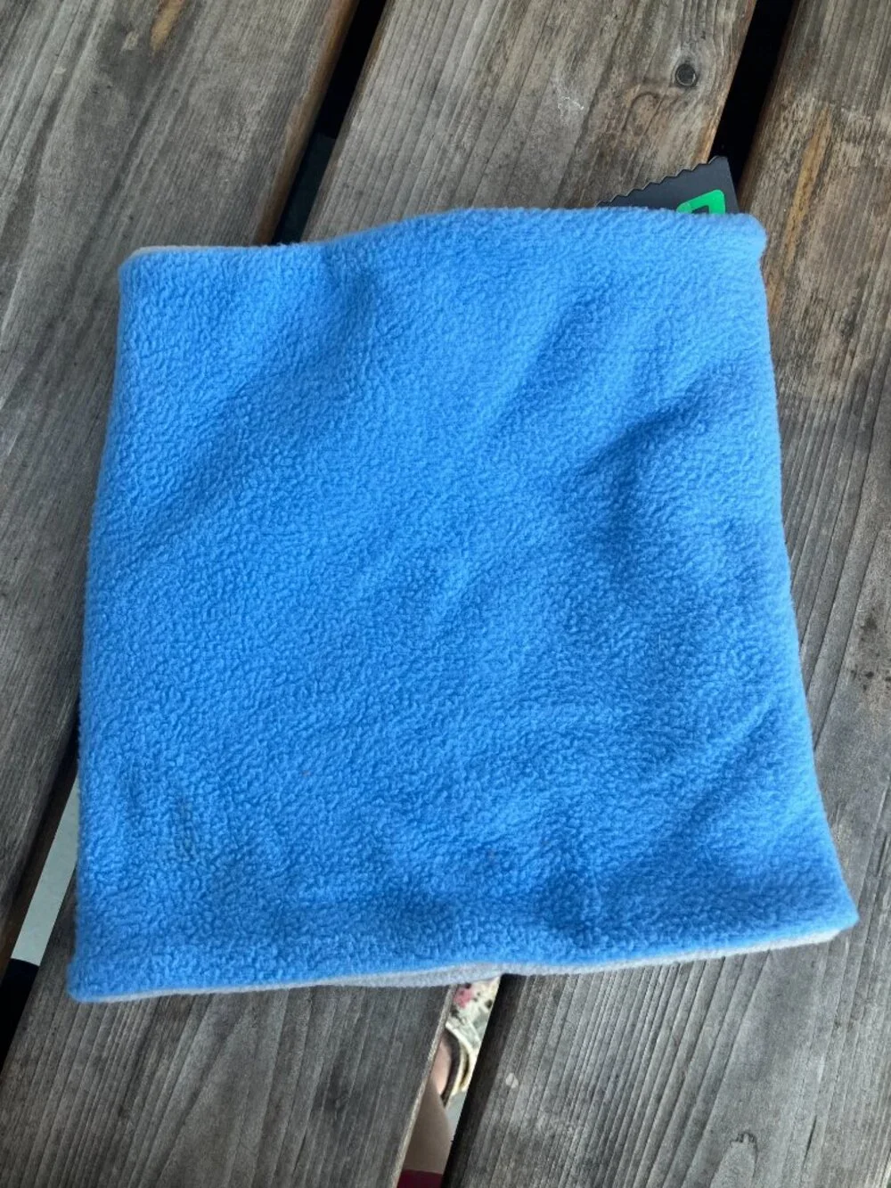 NEW NWT Reversible Fleece Neck Warmer Blue One Size